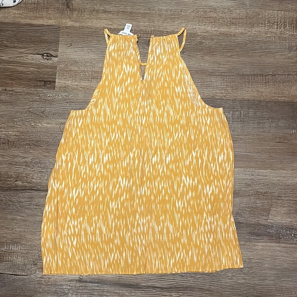 Nine West Yellow Key Hole Neck Tank Top Women’s Size XS - Picture 3 of 4